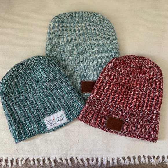Love Your Melon Accessories - Set of Three Love Your Melon Knit Beanie Hats
